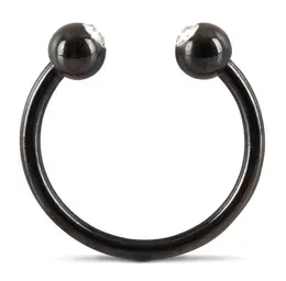 Rebel Stainless Steel Glans Ring with Decorative Balls 2.8 cm