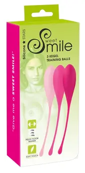 Sweet Smile Kegel Training Balls Set 3 pcs Silicone Graduated Weights