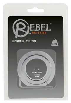 Rebel Lockable Metal Ball Stretcher 3.8 cm Adjustable Ring