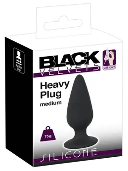 Black Velvets Heavy Plug M 75g - Silicone Anal Plug, Medium Size