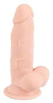 Nature Skin Flexible Model 17cm with Suction Cup, TPE, Beige