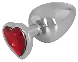You2Toys Diamond Plug Large - Aluminium, Heart-Shaped Gem, 9.4 cm