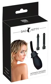 Bad Kitty Intimate Shower Kit with 3 Multi-Shape Attachments 100ml
