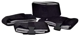 Bad Kitty Adjustable Bed Restraint System Set of 4 - Black, Foam Padded