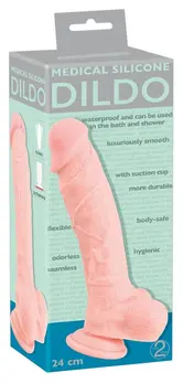You2Toys Medical Silicone Model 24 cm with Suction Base, Skin Tone
