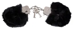 You2Toys Love Cuffs Black - Steel Handcuffs with Plush Covering