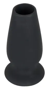 You2Toys Lust Tunnel Plug XL Black Silicone Open-Channel 13cm