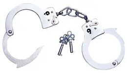 You2Toys Metal Bonding Handcuffs with Safety Release, Silver, Adjustable