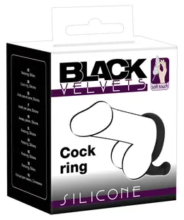 Black Velvets Silicone Support Ring with Perineal Stimulator 6.2cm