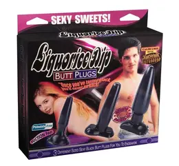 You2Toys Liquorice Dip Black Plug Set Flexible PVC 3 Sizes