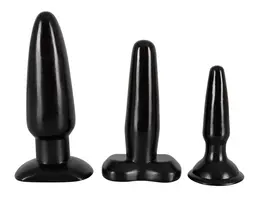 You2Toys Liquorice Dip Black Plug Set Flexible PVC 3 Sizes