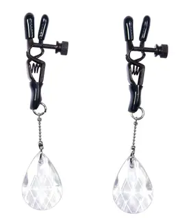 Bad Kitty Adjustable Clamp Nipple Jewelry with Drop-Shaped Pendants 11.5cm