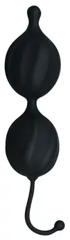 Black Velvets Silicone Weighted Balls with Textured Surface 16cm