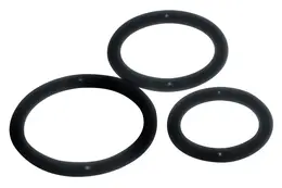 You2Toys Sexy Circles Black Silicone Ring Set - 3 Sizes, Flexible