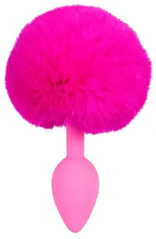 You2Toys Bunny Tail Plug Pink - Silicone Intimate Accessory 13cm