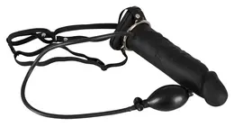 You2Toys Inflatable Hollow Strap-On System Black 18.5cm Adjustable Fit