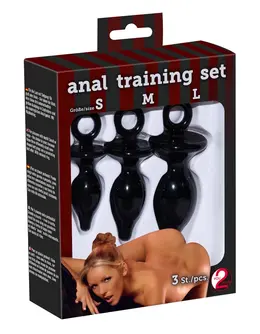 You2Toys Anal Trainer Set 3-Piece - Graduated Silicone Cones, Black