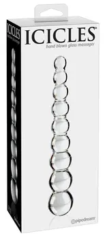 Pipedream Icicles No. 2 Glass Intimate Wand with Beaded Texture 22.5cm Clear
