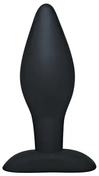 Black Velvets Silicone Large Anal Plug 12 cm Smooth Surface Black