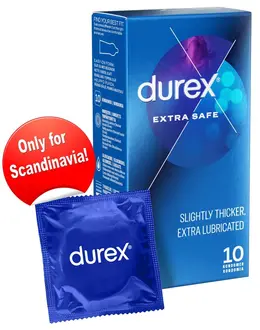 Durex Extra Safe Condoms 10-Pack Anatomical Shape Silicone Lubricated