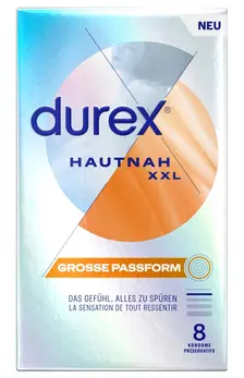 Durex Hautnah XXL Large Ultra-Thin Latex 8pcs Comfort Fit
