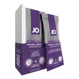 System JO Xtra Silky Silicone Lubricant 12 Foil Pack Display Box 10ml