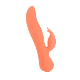 Swan Blossom Rotating & Vibrating Silicone Dual-Action Device Peach