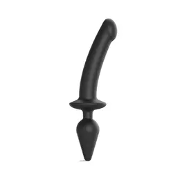 Strap-On-Me Switch Plug-In Black XXL - Semi-Realistic Silicone Attachment