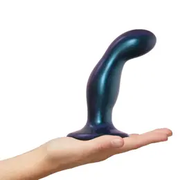 Strap-On-Me Snaky Plug Metallic Black M - Flexible Silicone, Harness Compatible