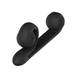 Snail Vibe Black Multi-Speed Intimate Device Dual Motor Silicone