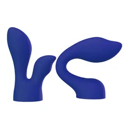 PalmPower PalmSensual Blue Silicone Massager Attachments Set 2pcs
