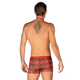 Obsessive Mr Merrilo Festive Boxer Shorts Set S/M Red Gold