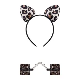 Obsessive Tigerlla Cat Ears & Spotted Handcuffs Set, One Size