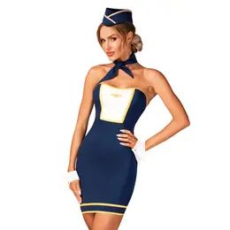 Obsessive Stewardess Uniform M/L - Elegant Cabin Crew Costume Set
