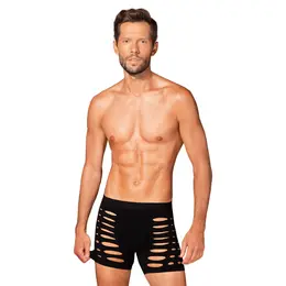 Obsessive M104 Men's Black Boxer Shorts - Breathable Stretch S/M/L