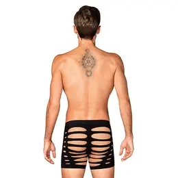Obsessive M104 Men's Black Boxer Shorts - Breathable Stretch S/M/L