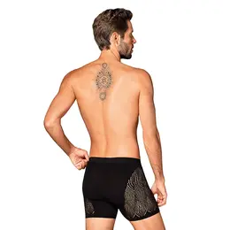 Obsessive M103 Men's Boxer Shorts Black S/M/L - Flexible Cutouts Design