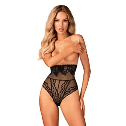 Obsessive Arienna High-Waisted Black Panties M/L with Pendant Detail
