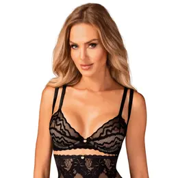 Obsessive Arienna Bra M/L Black - Elegant Sheer Underwired Lingerie