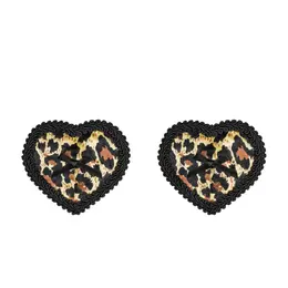 Obsessive Selvy Adhesive Heart Covers, Leopard Pattern, 6 cm, Reusable