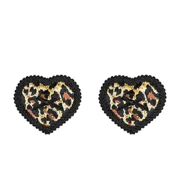 Obsessive Selvy Adhesive Heart Covers, Leopard Pattern, 6 cm, Reusable