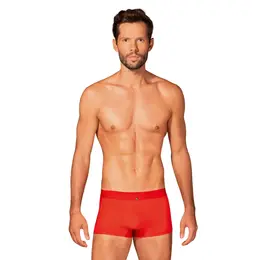 Obsessive Boldero Boxer Shorts Red S/M - Breathable Mesh, Elegant Detail