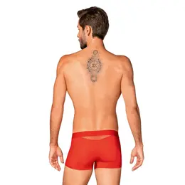 Obsessive Boldero Boxer Shorts Red S/M - Breathable Mesh, Elegant Detail