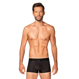 Obsessive Boldero Men’s Boxer Shorts Black S/M - Sheer Mesh Accents