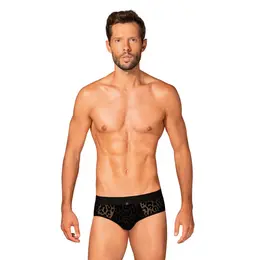 Obsessive Azmeron Briefs Black S/M - Animal Print, Comfort Fit