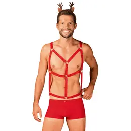 Obsessive Mr Reindy Costume Set L/XL - Harness, Shorts & Antler Headband