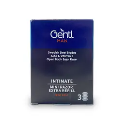 Gentl Gentle Man Mini Razor Extra Refill Swedish Steel Blades 3pcs