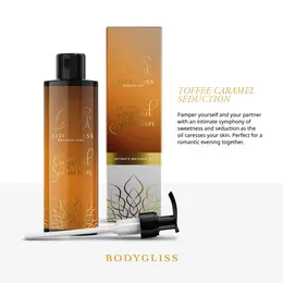BodyGliss Massage Oil Toffee Caramel Aroma Silicone-Based 150ml