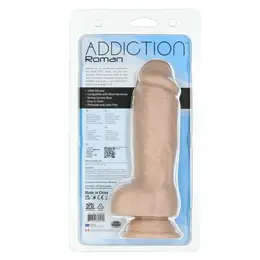 Addiction Roman Silicone Intimate Toy 20cm Beige with Suction Base