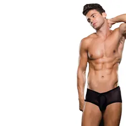 Envy Mesh Trunk Black M/L - Breathable Sheer Men’s Underwear